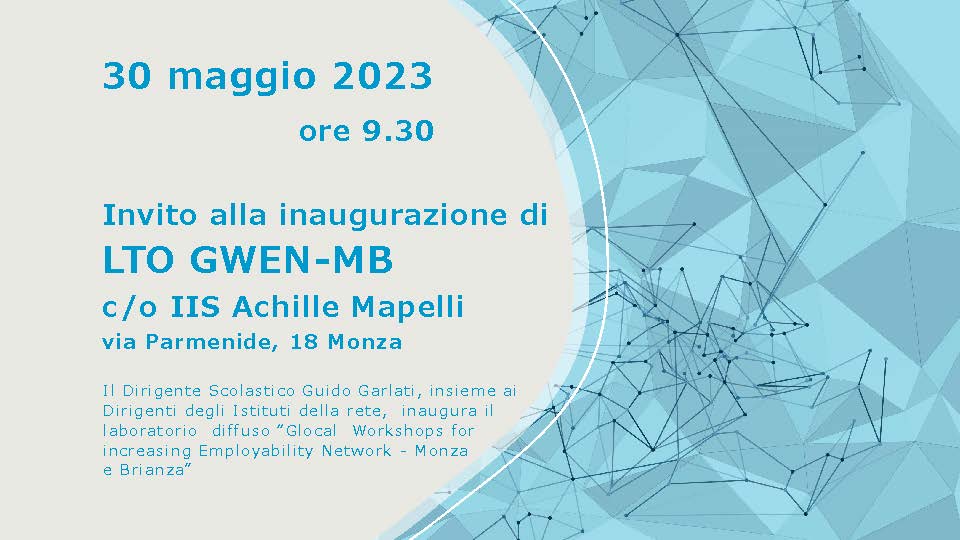 Invito naugurazione Laboratorio Territoriale per l’Occupabilità della rete di Monza e Brianza GWEN